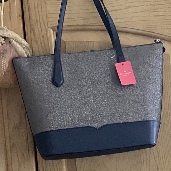 Handbags - Kate spade Lola glitter large navy tote
